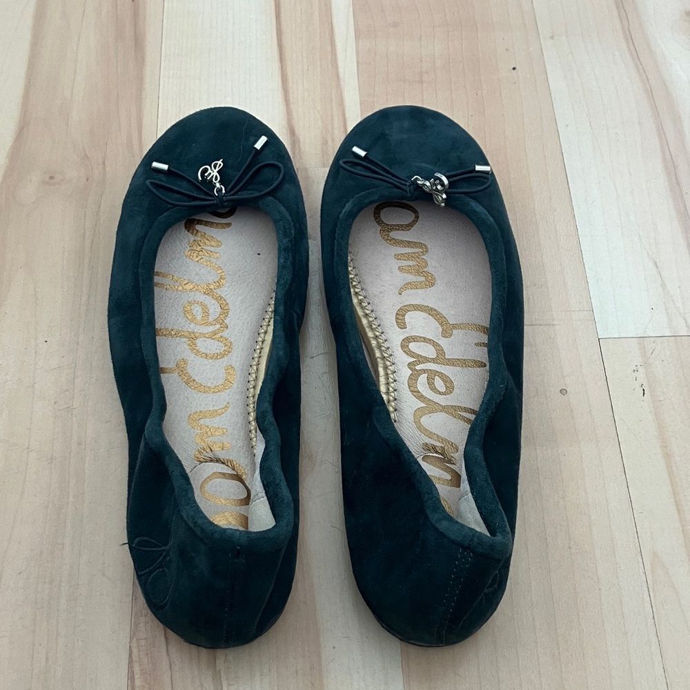 Green Velvet Sam Edelman Flats